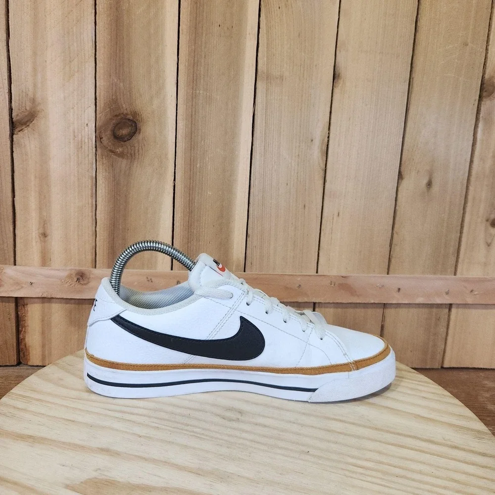Nike Court Legacy Next Nature Shoes Womens 9 White Black Leather Casual Sneakers